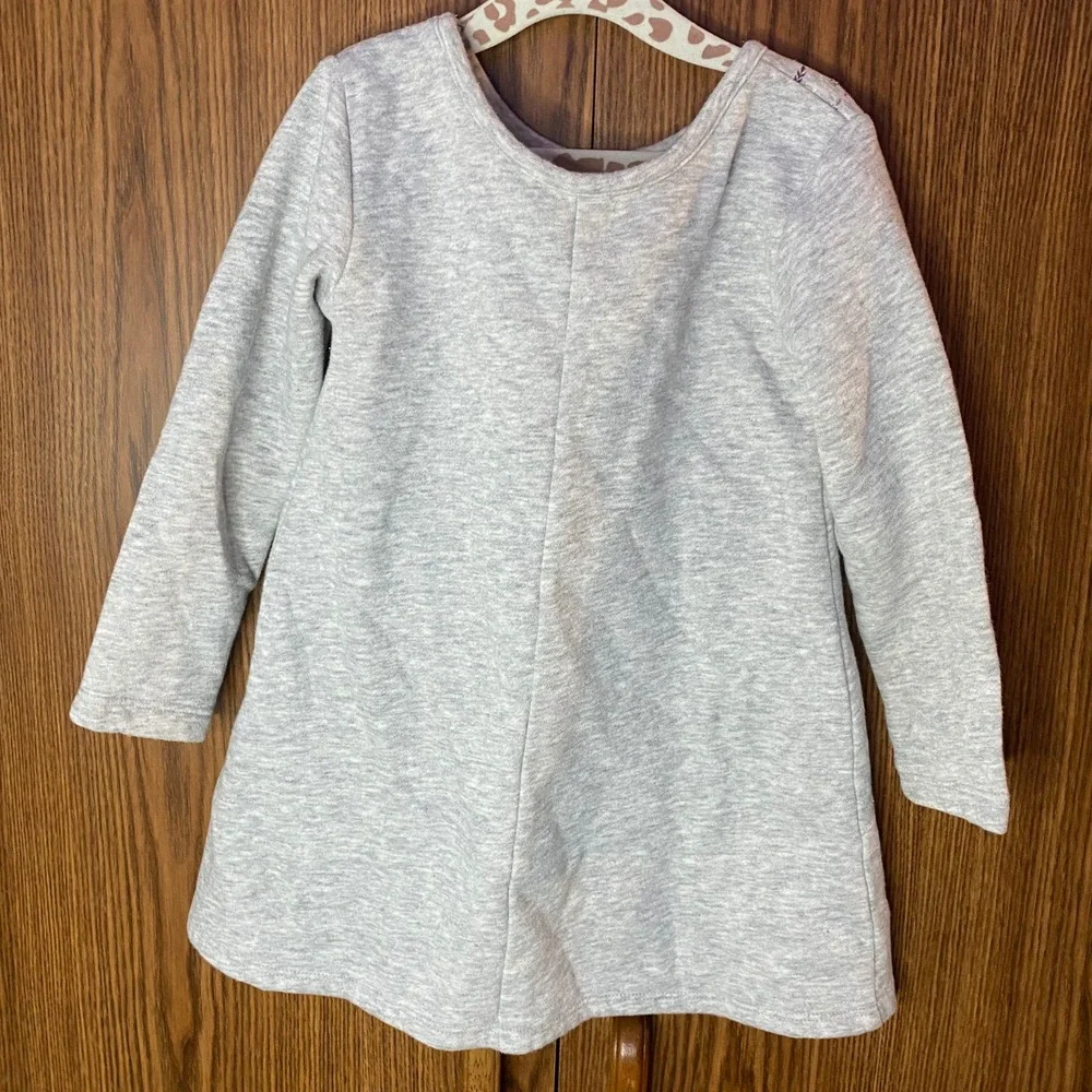 Jumping Beans Sweatshirt Dress Kids 3T Gray Disney Frozen‎ Elsa Anna Sequins